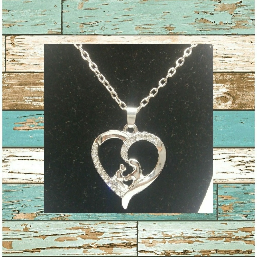 Mother & Child Crystal Necklace